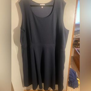 Below the knee dress with pockets.